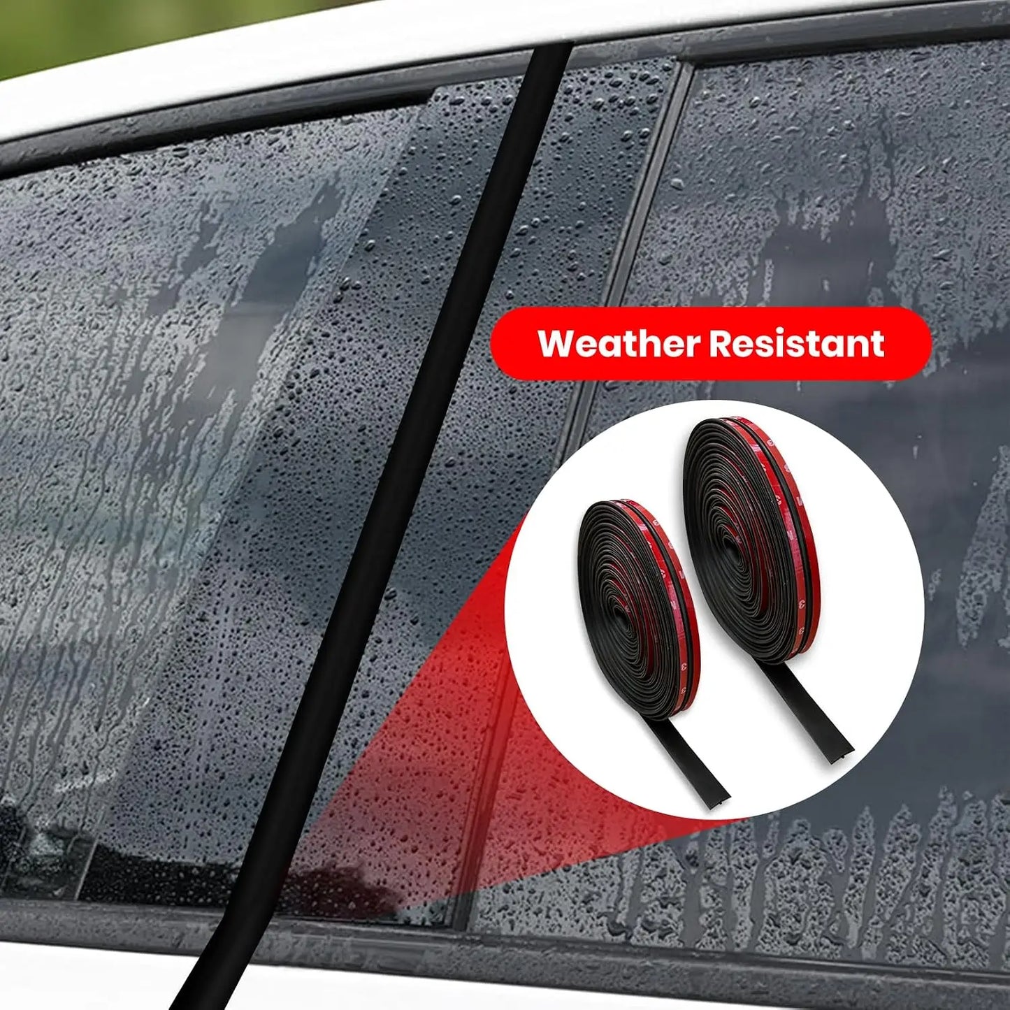 GJANSH 2PCS Windshield Rubber Seal Car Weather Stripping Trim T Shape Sealing Strip for Car Front Rear Windshield