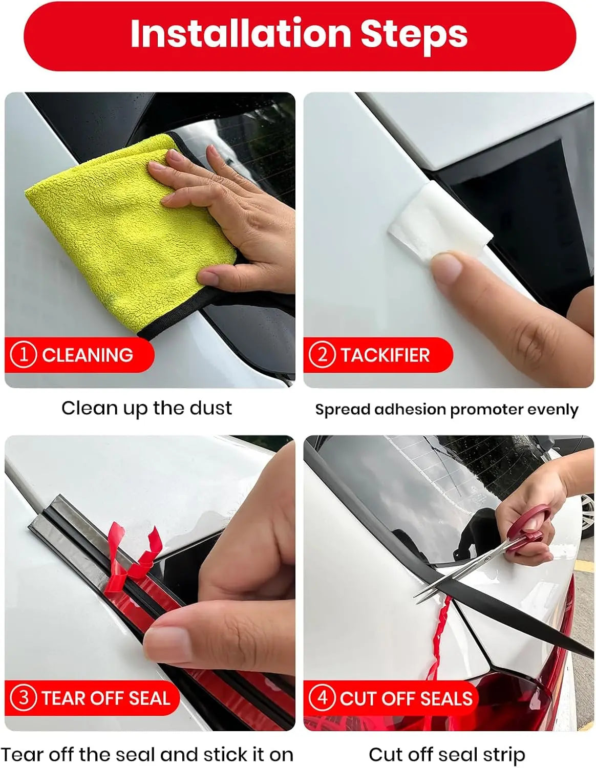 GJANSH 2PCS Windshield Rubber Seal Car Weather Stripping Trim T Shape Sealing Strip for Car Front Rear Windshield