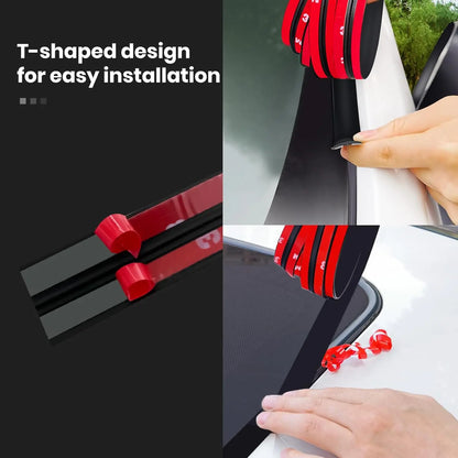 GJANSH 2PCS Windshield Rubber Seal Car Weather Stripping Trim T Shape Sealing Strip for Car Front Rear Windshield